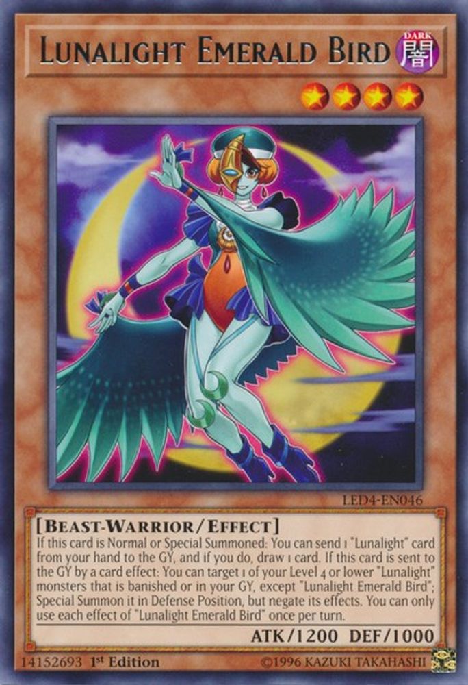 Lunalight Emerald Bird (LED4-EN046) - Rare