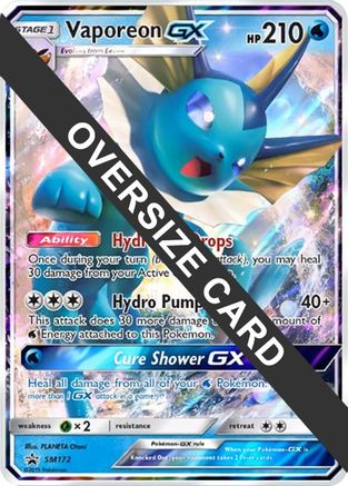 Vaporeon GX (SM172) (carte Jumbo) [Soleil et Lune : Black Star Promos] 