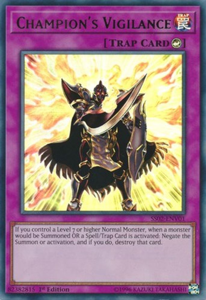 Champion's Vigilance (SS02-ENV01) - Ultra Rare