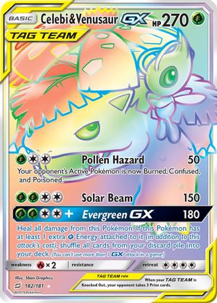 Celebi & Venusaur GX (Secret)  - Holofoil - Secret Rare
