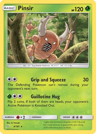 Pinsir (9/181) [Soleil et Lune : Faites équipe] 