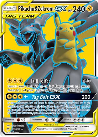 Pikachu & Zekrom GX (Full Art)/181  - Holofoil - Ultra Rare