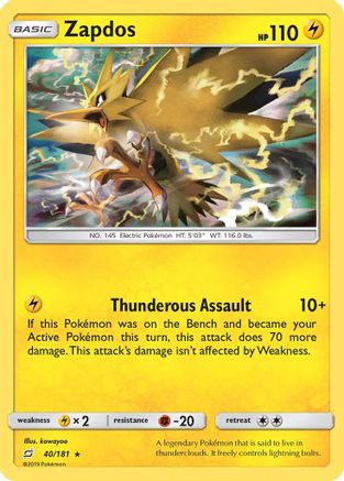 Zapdos 040/181  - Holofoil - Holo Rare