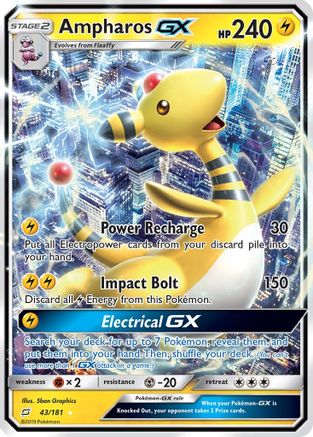 Ampharos GX 043  - Holofoil - Ultra Rare