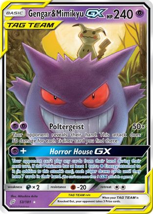 Gengar & Mimikyu GX 053  - Holofoil - Ultra Rare