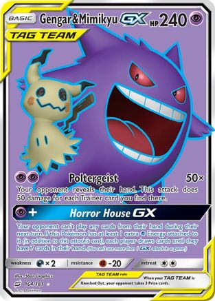 Gengar & Mimikyu GX (Full Art) 164  - Holofoil - Ultra Rare