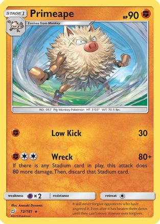 Primeape 072/181  - Rare