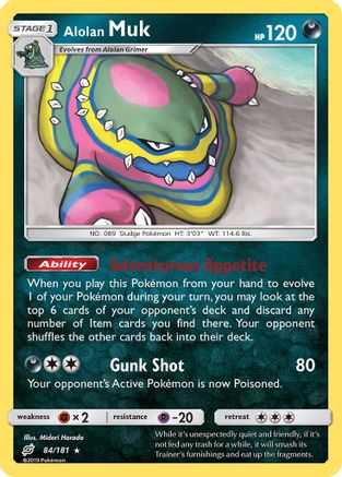 Alolan Muk 084/181  - Rare