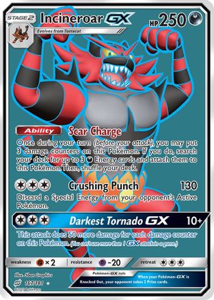 Incineroar GX (Full Art)  - Holofoil - Ultra Rare