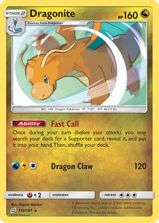 Dragonite 119  - Holofoil - Holo Rare