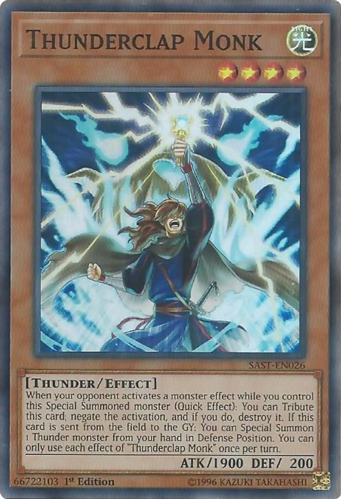Thunderclap Monk (SAST-EN026) - Super Rare