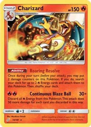 Charizard - 14/181 (SM Team Up)/181  - Holofoil - Holo Rare