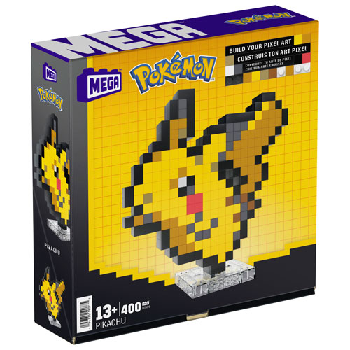 Mega Construct Pokémon Pixel Art - Pikachu Building Set