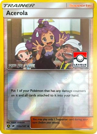 Acerola (112a/147) (League Promo 2nd Place) [Sun & Moon: Burning Shadows]