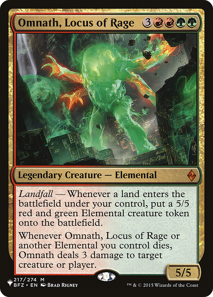 Omnath, lieu de la rage [La liste] 