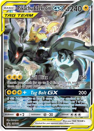Pikachu & Zekrom GX SM168  - Holofoil - Promo