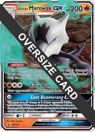 Alolan Marowak GX (SM187) (carte Jumbo) [Soleil et Lune : Black Star Promos] 
