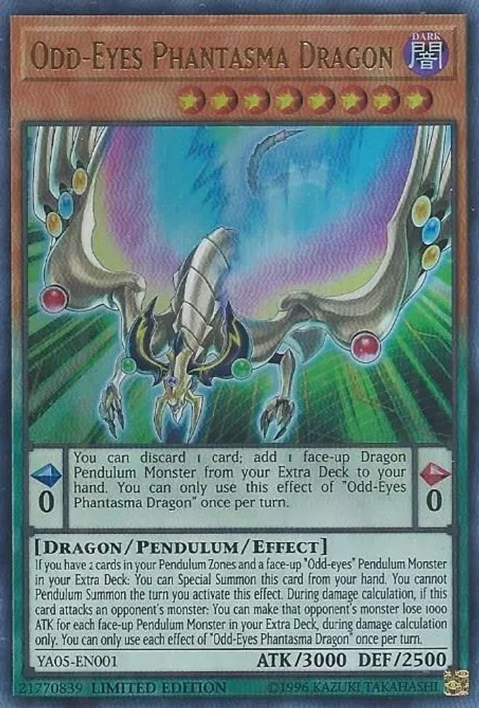 Odd-Eyes Phantasma Dragon (YA05-EN001) - Ultra Rare