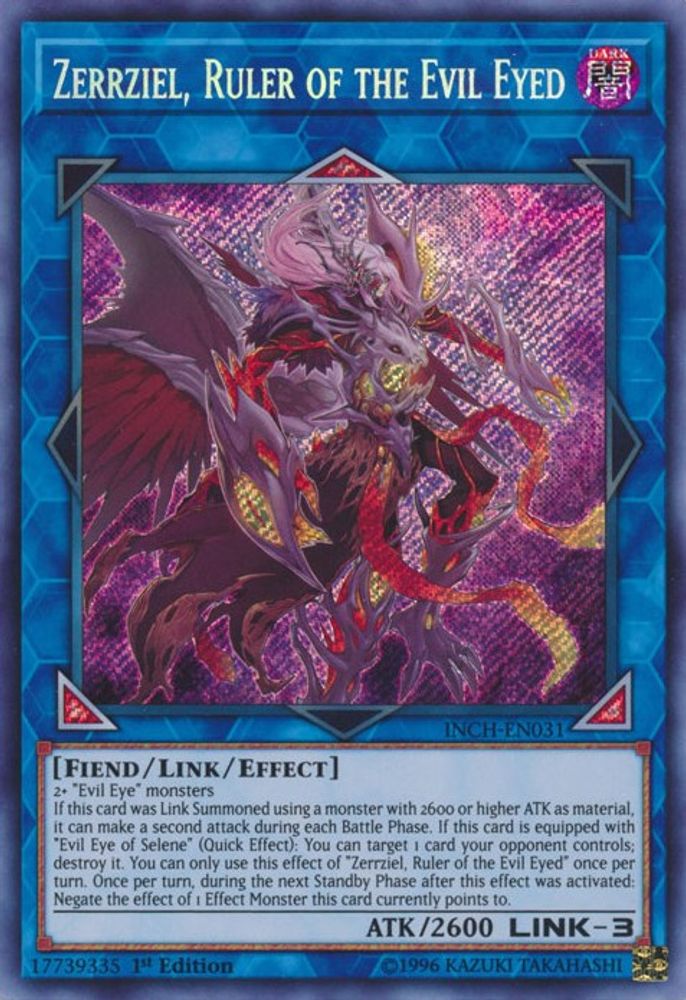 Zerrziel, Ruler of the Evil Eyed (INCH-EN031) - Secret Rare