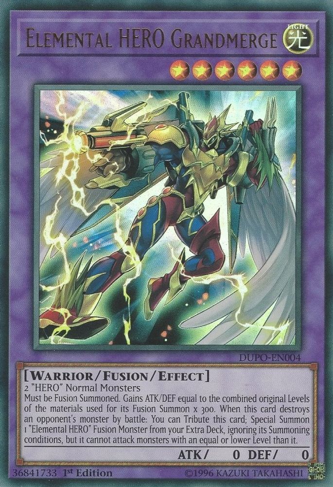 Elemental HERO Grandmerge (DUPO-EN004) - Ultra Rare