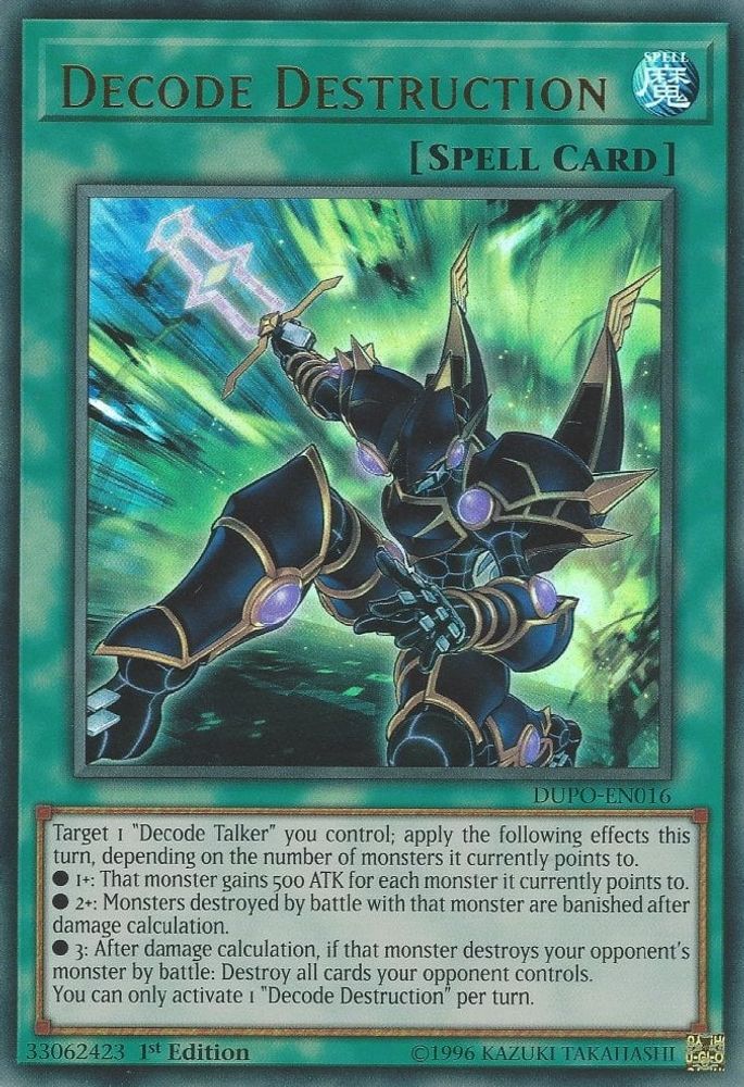 Decode Destruction (DUPO-EN016) - Ultra Rare