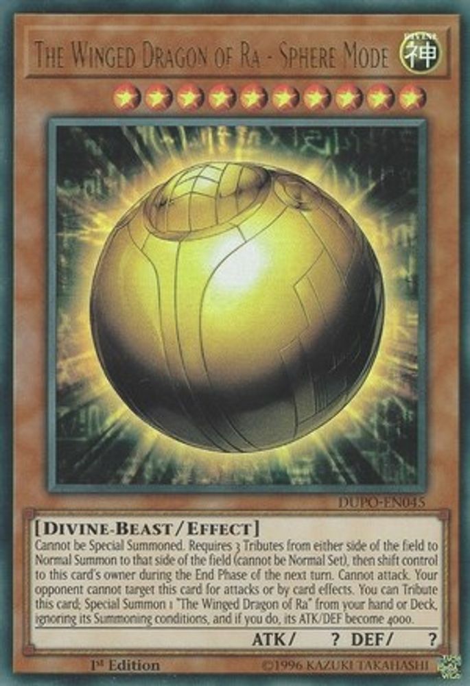 The Winged Dragon of Ra - Sphere Mode (DUPO-EN045) - Ultra Rare