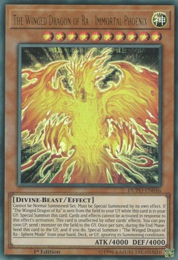 The Winged Dragon of Ra - Immortal Phoenix (DUPO-EN046) - Ultra Rare