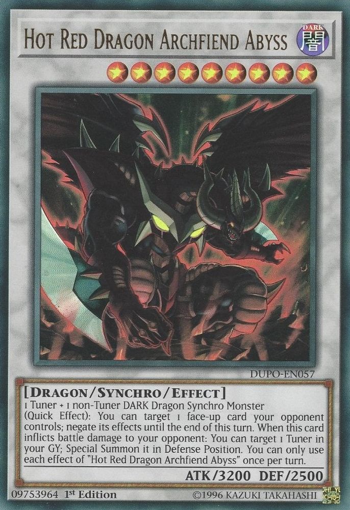 Dragon Rouge Chaud Archfiend Abyss [DUPO-EN057] Ultra Rare 
