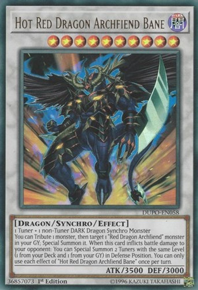 Hot Red Dragon Archfiend Bane (DUPO-EN058) - Ultra Rare