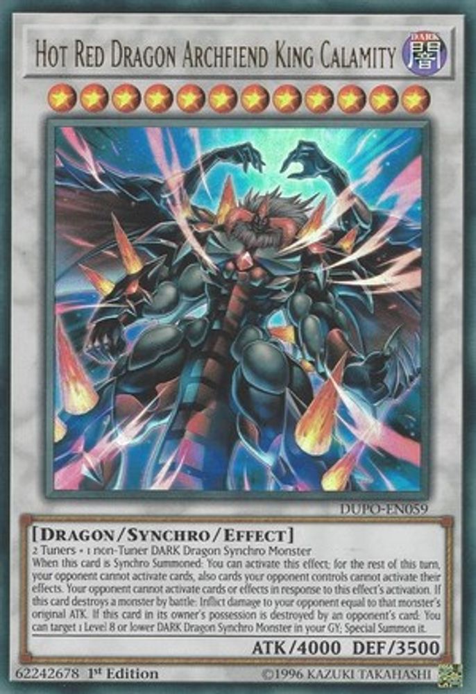 Hot Red Dragon Archfiend King Calamity (DUPO-EN059) - Ultra Rare