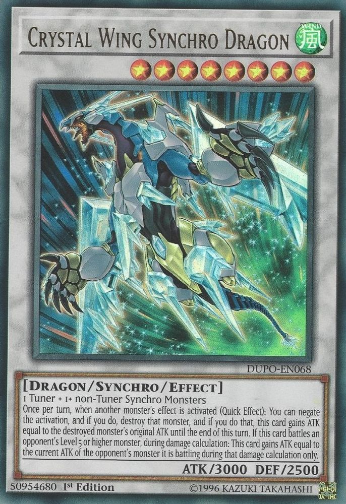 Crystal Wing Synchro Dragon (DUPO-EN068) - Ultra Rare