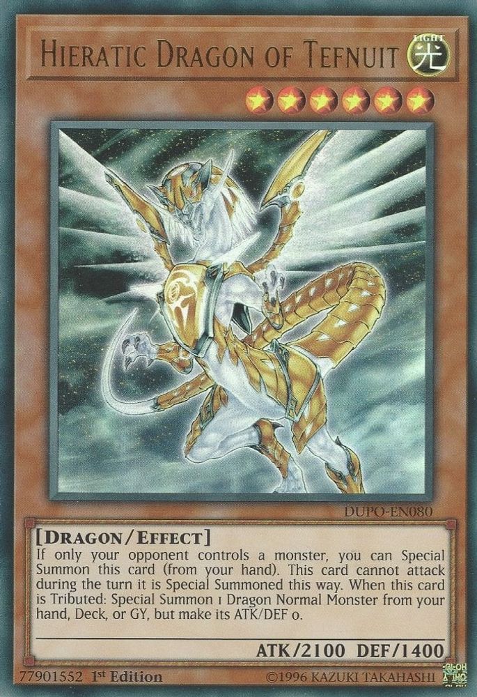 Dragon hiératique de Tefnuit [DUPO-EN080] Ultra Rare 