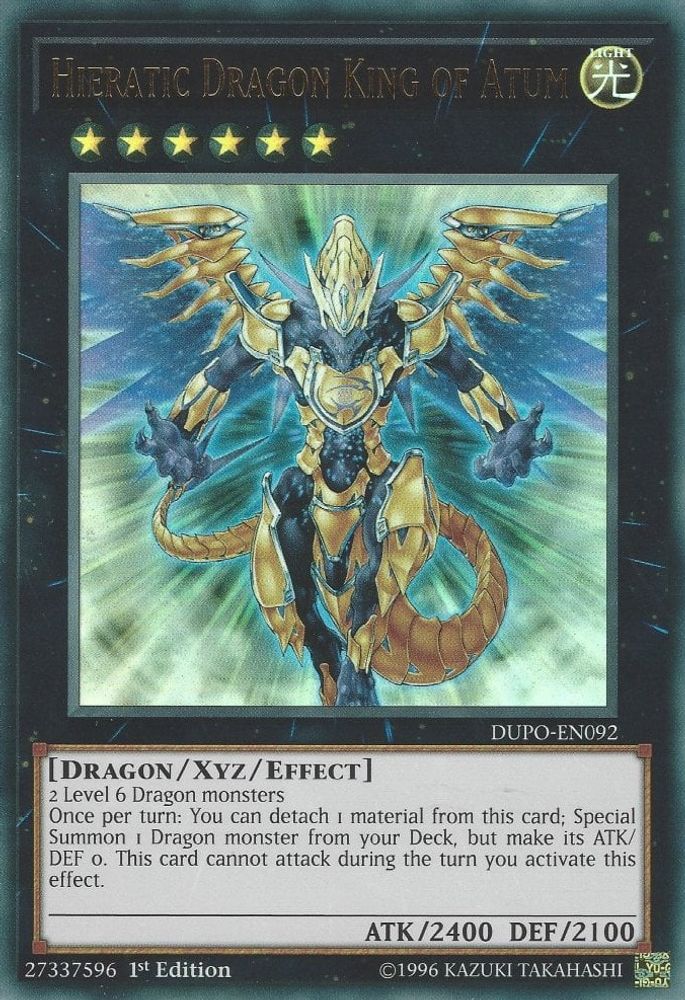 Roi Dragon Hiératique d'Atoum [DUPO-EN092] Ultra Rare 