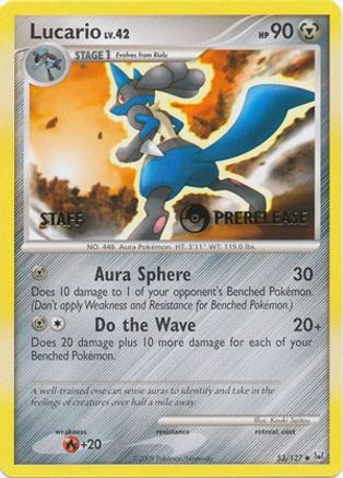 Lucario - 53/127 (Prerelease) [Staff]/127  - Promo