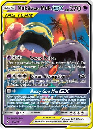 Muk & Alolan Muk GX 061  - Holofoil - Ultra Rare