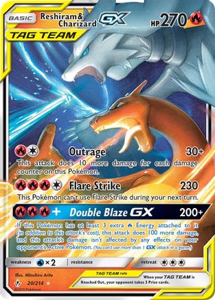 Reshiram &amp; Charizard GX (20/214) [Soleil et Lune : liens ininterrompus] 
