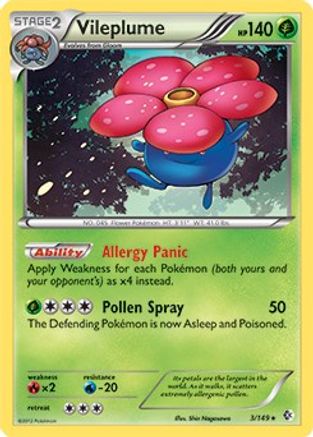 Vileplume - 3/149 (BW Boundaries Crossed)/149  - Rare
