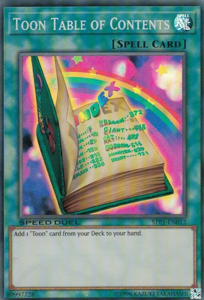 Toon Table of Contents (STP1-EN012) - Super Rare