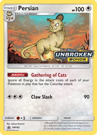 Persian - SM182 (Prerelease)  - Holofoil - Promo