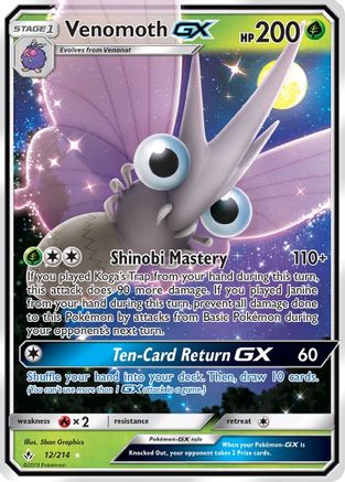 Venomoth GX 012  - Holofoil - Ultra Rare