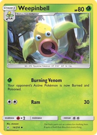 Weepinbell (14/214) [Soleil et Lune : liens ininterrompus] 