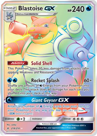 Blastoise GX (Secret)  - Holofoil - Secret Rare