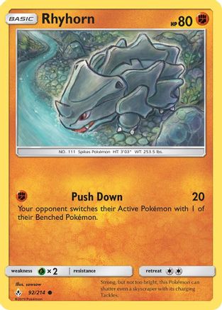 Rhyhorn (92) (92) 092  - Common