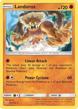 Landorus 103  - Holofoil - Holo Rare