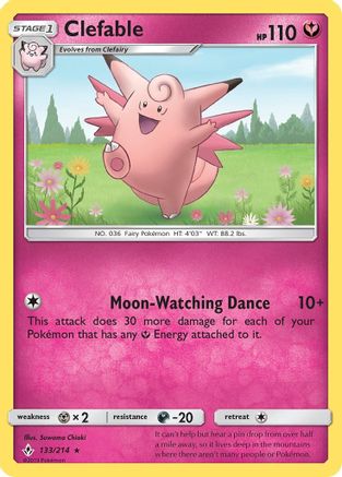 Clefable 133  - Rare