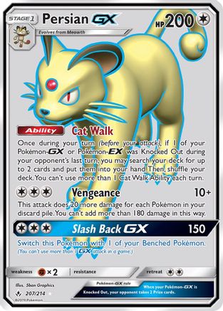 Persian GX (Full Art) 207/214  - Holofoil - Ultra Rare