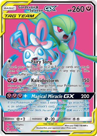 Gardevoir & Sylveon GX (204) (Full Art)/214  - Holofoil - Ultra Rare