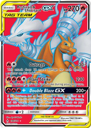 Reshiram & Charizard GX (Full Art) 194  - Holofoil - Ultra Rare