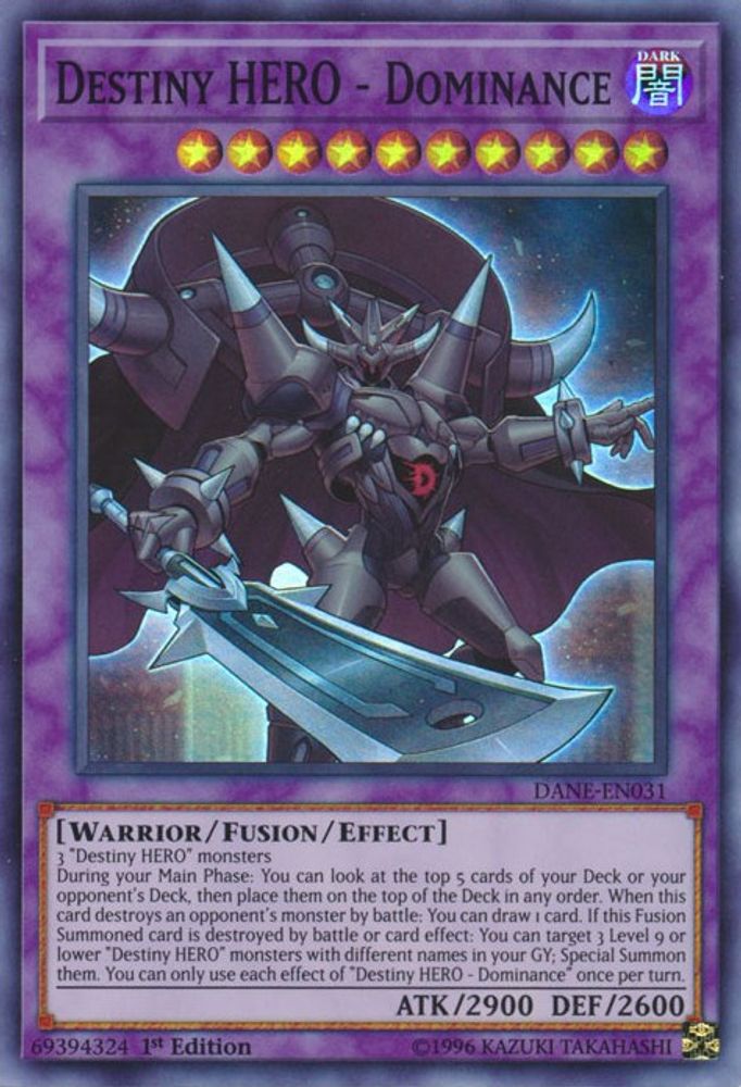 Destiny HERO - Dominance (DANE-EN031) - Super Rare