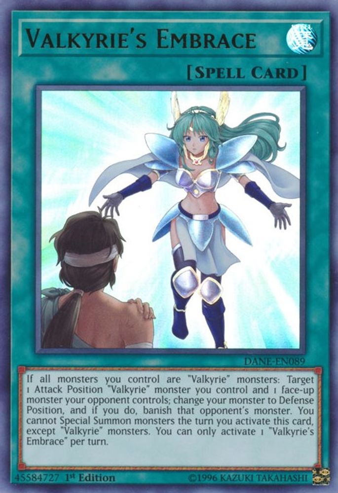 Valkyrie's Embrace (DANE-EN089) - Ultra Rare